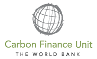 Logo of Carbon Finance world bank. Carbon finance unit. The world bank.